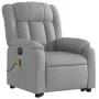 Light gray fabric electric reclining and lifting massage chair by , Armchairs - Ref: Foro24-3205352, Price: 353,72 €, Discoun...
