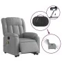 Light gray fabric electric reclining and lifting massage chair by , Armchairs - Ref: Foro24-3205352, Price: 353,72 €, Discoun...