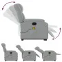 Light gray fabric electric reclining and lifting massage chair by , Armchairs - Ref: Foro24-3205352, Price: 353,72 €, Discoun...