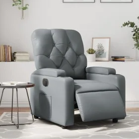 Gray synthetic leather electric recliner. by , Armchairs - Ref: Foro24-3204761, Price: 251,69 €, Discount: %