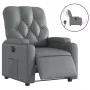 Sillón reclinable eléctrico de cuero sintético gris de , Sillones - Ref: Foro24-3204761, Precio: 251,62 €, Descuento: %