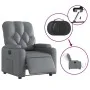 Sillón reclinable eléctrico de cuero sintético gris de , Sillones - Ref: Foro24-3204761, Precio: 251,62 €, Descuento: %