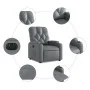 Sillón reclinable eléctrico de cuero sintético gris de , Sillones - Ref: Foro24-3204761, Precio: 251,62 €, Descuento: %