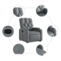 Reclining and lift chair in gray faux leather by , Armchairs - Ref: Foro24-3204775, Price: 265,23 €, Discount: %