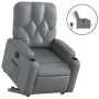 Sillón reclinable elevable eléctrico de cuero sintético gris de , Sillones - Ref: Foro24-3204789, Precio: 335,41 €, Descuento: %