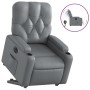 Sillón reclinable elevable eléctrico de cuero sintético gris de , Sillones - Ref: Foro24-3204789, Precio: 312,52 €