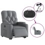 Sillón reclinable elevable eléctrico de cuero sintético gris de , Sillones - Ref: Foro24-3204789, Precio: 312,52 €