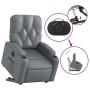 Sillón reclinable elevable eléctrico de cuero sintético gris de , Sillones - Ref: Foro24-3204789, Precio: 312,52 €