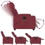 Sillón de masaje reclinable eléctrico tela rojo tinto de , Sillones - Ref: Foro24-3204473, Precio: 304,36 €, Descuento: %