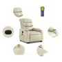 Massagesessel mit elektrischem Lift, Kunstledercreme von , Sessel - Ref: Foro24-3206621, Preis: 378,95 €, Rabatt: %