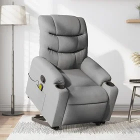 Sillón de masaje reclinable de pie de tela gris claro de , Sillones - Ref: Foro24-3206654, Precio: 348,42 €, Descuento: %