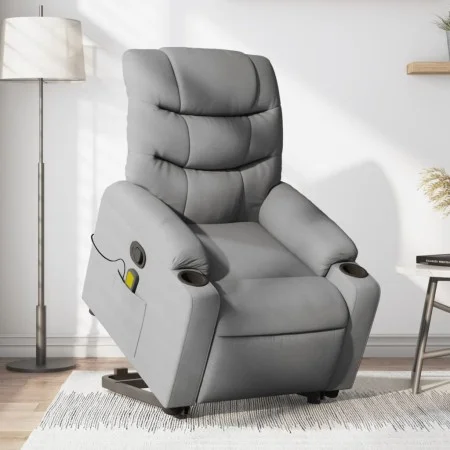 Light gray fabric reclining massage chair by , Armchairs - Ref: Foro24-3206654, Price: 348,42 €, Discount: %