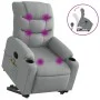 Light gray fabric reclining massage chair by , Armchairs - Ref: Foro24-3206654, Price: 348,42 €, Discount: %