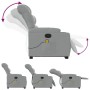 Sillón de masaje reclinable de pie de tela gris claro de , Sillones - Ref: Foro24-3206654, Precio: 312,08 €