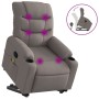 Liftable massage recliner taupe gray fabric by , Armchairs - Ref: Foro24-3206661, Price: 311,42 €, Discount: %