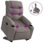 Sillón reclinable de masaje elevable tela gris taupé de , Sillones - Ref: Foro24-3206661, Precio: 327,31 €, Descuento: %