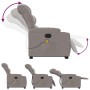 Liftable massage recliner taupe gray fabric by , Armchairs - Ref: Foro24-3206661, Price: 311,42 €, Discount: %