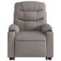 Liftable massage recliner taupe gray fabric by , Armchairs - Ref: Foro24-3206661, Price: 311,42 €, Discount: %