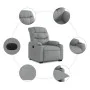Light gray fabric electric reclining lift chair by , Armchairs - Ref: Foro24-3206663, Price: 339,48 €, Discount: %