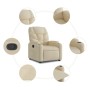 Cream-colored fabric reclining and lift chair by , Armchairs - Ref: Foro24-3204605, Price: 265,27 €, Discount: %