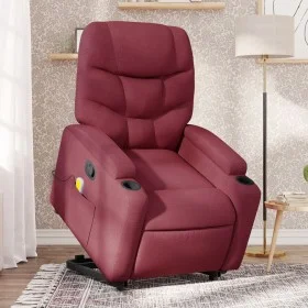 Reclining massage chair with lift in burgundy fabric by , Armchairs - Ref: Foro24-3204611, Price: 313,87 €, Discount: %