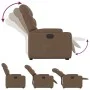 Sillón eléctrico reclinable elevable de tela marrón de , Sillones - Ref: Foro24-3204624, Precio: 332,96 €, Descuento: %