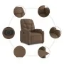 Sillón eléctrico reclinable elevable de tela marrón de , Sillones - Ref: Foro24-3204624, Precio: 332,96 €, Descuento: %