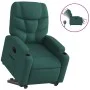 Sillón eléctrico reclinable elevable de tela verde oscuro de , Sillones - Ref: Foro24-3204626, Precio: 333,91 €, Descuento: %