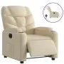 Sillón reclinable eléctrico de tela crema de , Sillones - Ref: Foro24-3204581, Precio: 242,04 €, Descuento: %