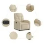 Sillón reclinable eléctrico de tela crema de , Sillones - Ref: Foro24-3204581, Precio: 242,04 €, Descuento: %