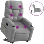 Light gray fabric electric reclining and lifting massage chair by , Armchairs - Ref: Foro24-3204632, Price: 331,13 €, Discoun...
