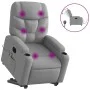 Light gray fabric electric reclining and lifting massage chair by , Armchairs - Ref: Foro24-3204632, Price: 348,04 €, Discoun...