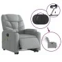 Light gray fabric electric reclining and lifting massage chair by , Armchairs - Ref: Foro24-3204632, Price: 348,04 €, Discoun...