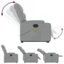 Light gray fabric electric reclining and lifting massage chair by , Armchairs - Ref: Foro24-3204632, Price: 348,04 €, Discoun...