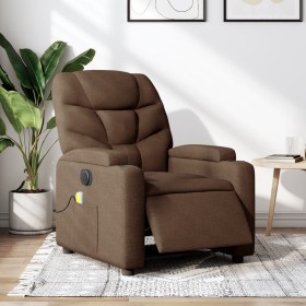 Electric massage recliner brown fabric by , Armchairs - Ref: Foro24-3204588, Price: 260,97 €, Discount: %