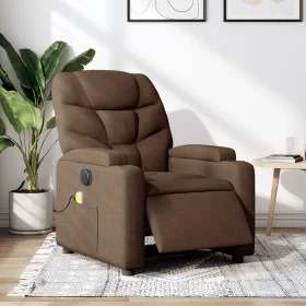 Sillón reclinable de masaje eléctrico tela marrón de , Sillones - Ref: Foro24-3204588, Precio: 264,93 €, Descuento: %