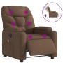 Sillón reclinable de masaje eléctrico tela marrón de , Sillones - Ref: Foro24-3204588, Precio: 260,97 €, Descuento: %
