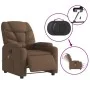 Sillón reclinable de masaje eléctrico tela marrón de , Sillones - Ref: Foro24-3204588, Precio: 265,23 €, Descuento: %