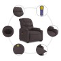 Electric reclining and lift massage armchair in dark brown fabric. by , Armchairs - Ref: Foro24-3206677, Price: 367,01 €, Dis...