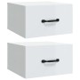 Wall-mounted bedside tables 2 units glossy white 35x35x20 cm by vidaXL, Nightstands - Ref: Foro24-812865, Price: 46,57 €, Dis...