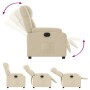 Sillón reclinable eléctrico de tela crema de , Sillones - Ref: Foro24-3205187, Precio: 241,99 €, Descuento: %