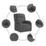 Sillón reclinable eléctrico de tela gris oscuro de , Sillones - Ref: Foro24-3205179, Precio: 248,91 €, Descuento: %