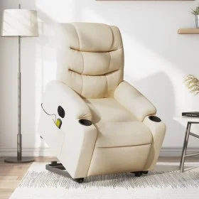 Sillón de masaje eléctrico reclinable elevable tela crema de , Sillones - Ref: Foro24-3206680, Precio: 394,84 €, Descuento: %
