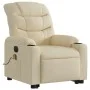 Sillón de masaje eléctrico reclinable elevable tela crema de , Sillones - Ref: Foro24-3206680, Precio: 394,84 €, Descuento: %