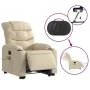 Sillón de masaje eléctrico reclinable elevable tela crema de , Sillones - Ref: Foro24-3206680, Precio: 394,84 €, Descuento: %