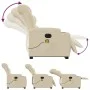 Sillón de masaje eléctrico reclinable elevable tela crema de , Sillones - Ref: Foro24-3206680, Precio: 394,84 €, Descuento: %