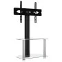 2-stöckiges Eck-TV-Möbel für 32-70 Zoll schwarz silber von , TV-Möbel - Ref: Foro24-358165, Preis: 101,74 €, Rabatt: %