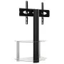 2-stöckiges Eck-TV-Möbel für 32-70 Zoll schwarz silber von , TV-Möbel - Ref: Foro24-358165, Preis: 101,74 €, Rabatt: %