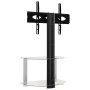 2-stöckiges Eck-TV-Möbel für 32-70 Zoll schwarz silber von , TV-Möbel - Ref: Foro24-358165, Preis: 103,85 €, Rabatt: %