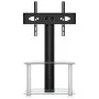 2-stöckiges Eck-TV-Möbel für 32-70 Zoll schwarz silber von , TV-Möbel - Ref: Foro24-358165, Preis: 101,74 €, Rabatt: %